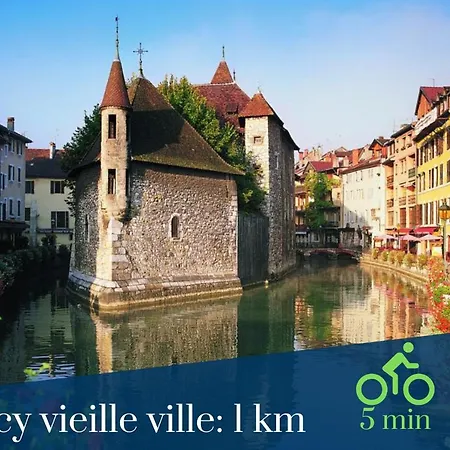 Homey Montaigne - New - A 1 Min à Pied Du D'annecy - 2 Balcons Privés - Avec 2 Chambres - Stationnement Gratuit Toute L'année Sauf En été - Juin à Août Appartement