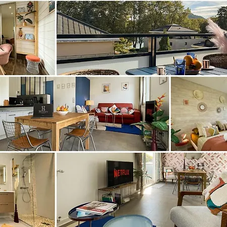 Appartement Homey Montaigne - New - A 1 Min à Pied Du D'annecy - 2 Balcons Privés - Avec 2 Chambres - Stationnement Gratuit Toute L'année Sauf En été - Juin à Août Annecy
