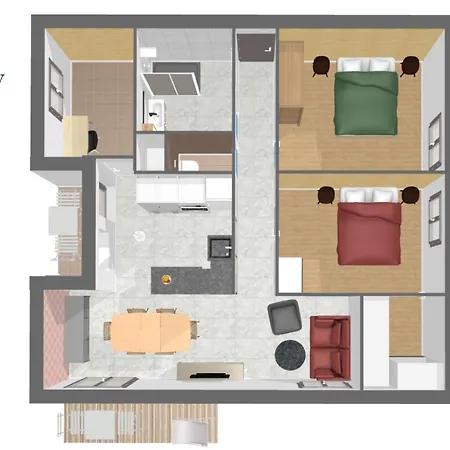 Homey Montaigne - New - A 1 Min à Pied Du D'annecy - 2 Balcons Privés - Avec 2 Chambres - Stationnement Gratuit Toute L'année Sauf En été - Juin à Août * Annecy