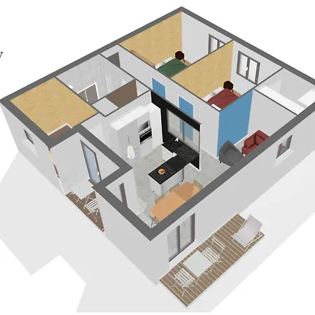 Homey Montaigne - New - A 1 Min à Pied Du D'annecy - 2 Balcons Privés - Avec 2 Chambres - Stationnement Gratuit Toute L'année Sauf En été - Juin à Août Appartement Annecy